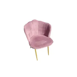 Fauteuil en velours rose