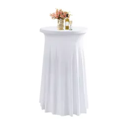 Housse de mange debout blanche effet jupe