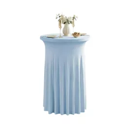 Housse de mange debout bleu clair effet jupe