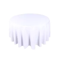 Nappe ronde 280 cm blanche